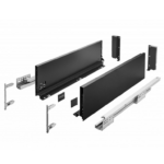 Guide per cassetti Axispro Soft close estrazione totale con Spondina Nero C mm.167 varie lunghezze  GTV